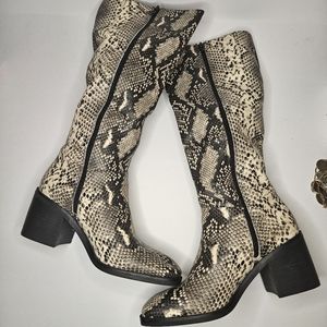 Crown Vintage Snakeprint boots size 10